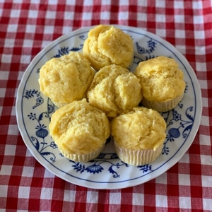 材料３つ♪レンジで簡単豆腐蒸しパン